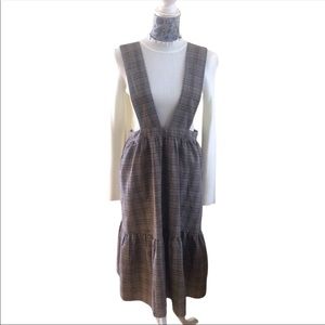 Hayden Plaid Pinafore Jumper Dress Size M